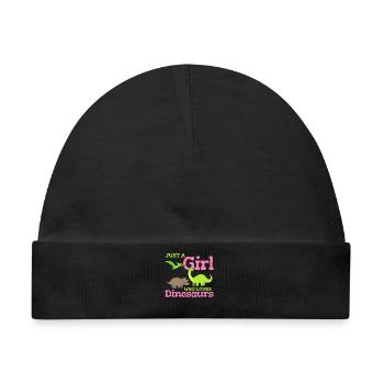Dinosaurier Dinosaurier-Liebhaber - Baby Premium Organic Mütze - Schwarz - Vorne