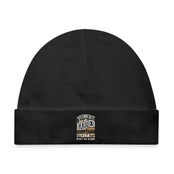 Steinmetz - Baby Premium Organic Mütze - Schwarz - Vorne