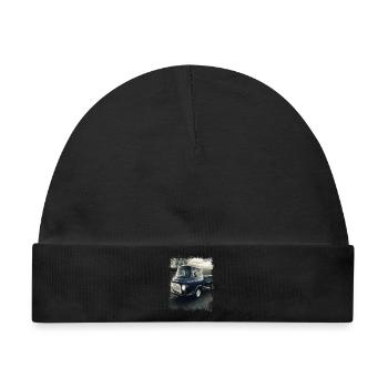 Barkas Pritsche - Baby Premium Organic Mütze - Schwarz - Vorne
