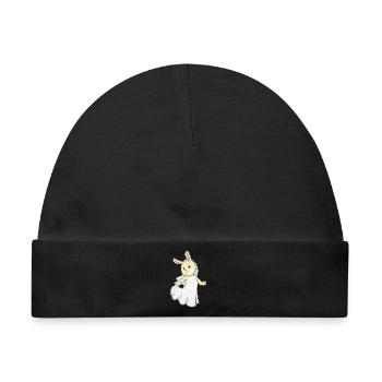 Hase Braut Schleier Hochzeit - Baby Premium Organic Mütze - Schwarz - Vorne