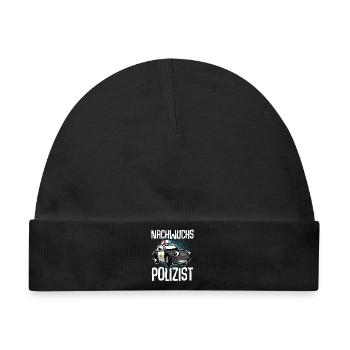 Nachwuchs Polizist - Baby Premium Organic Mütze - Schwarz - Vorne