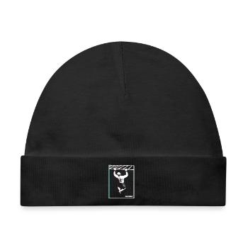 Calisthenics Pull-Up Glitch Design - Baby Premium Organic Mütze - Schwarz - Vorne