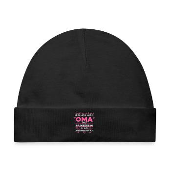 Oma Prinzessin - Baby Premium Organic Mütze - Schwarz - Vorne