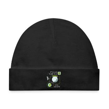 E-Auto auf dem Mond - Baby Premium Organic Mütze - Schwarz - Vorne