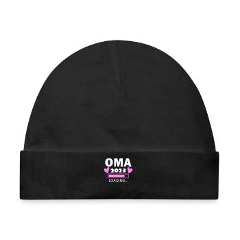 Oma 2023 - Werdende Oma 2023 - Baby Premium Organic Mütze - Schwarz - Vorne