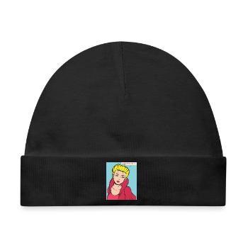 Königin ohne König Pop-Art - Baby Premium Organic Mütze - Schwarz - Vorne