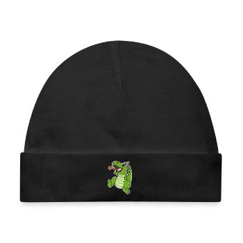 Dino Party - Baby Premium Organic Mütze - Schwarz - Vorne