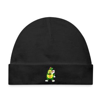 Avocado Poker Pokerkarten - Baby Premium Organic Mütze - Schwarz - Vorne