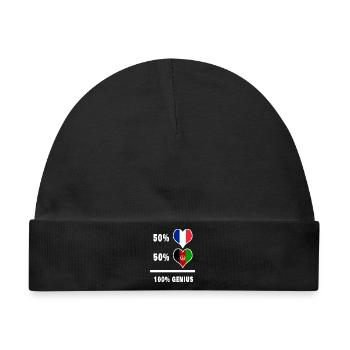 Afghanistan und Frankreich 100% genial - Baby Premium Organic Mütze - Schwarz - Vorne