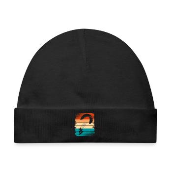 Kitesurfer Kiteboard Kitesurfen Kitesurf - Baby Premium Organic Mütze - Schwarz - Vorne
