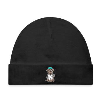 Tierarzt - Baby Premium Organic Mütze - Schwarz - Vorne