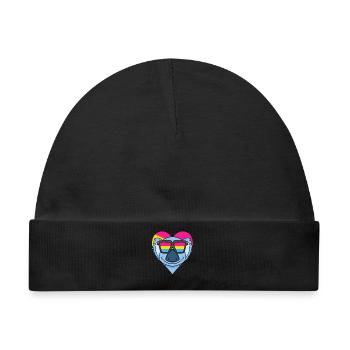 Pansexuell Koala Herz Geschenk - Baby Premium Organic Mütze - Schwarz - Vorne