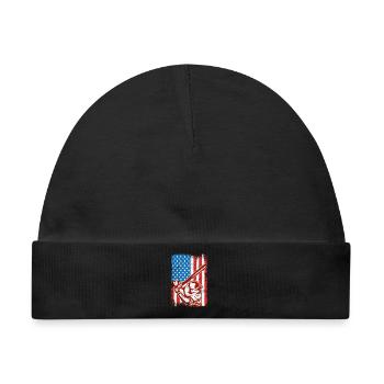 4. Juli Baseball - Baby Premium Organic Mütze - Schwarz - Vorne