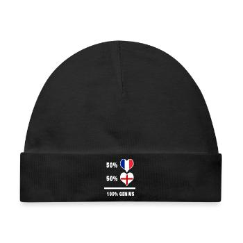England und Frankreich 100% tolle Flaggen - Baby Premium Organic Mütze - Schwarz - Vorne
