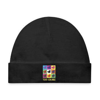 Team Schlange - Baby Premium Organic Mütze - Schwarz - Vorne