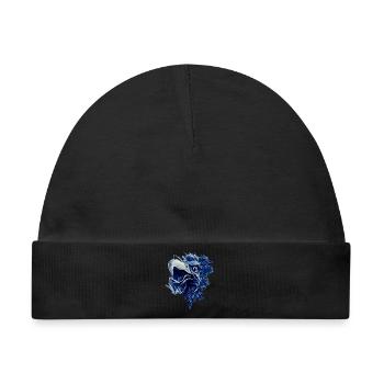 Greif in blau weiss Rostock - Baby Premium Organic Mütze - Schwarz - Vorne