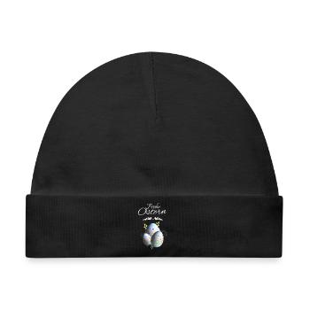 Blumen Ostereier Frohe Ostern - Baby Premium Organic Mütze - Schwarz - Vorne