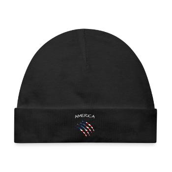 United States of America, USA, America  - Baby Premium Organic Mütze - Schwarz - Vorne