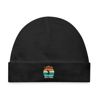 Ich liebe Volleyball - Baby Premium Organic Mütze - Schwarz - Vorne
