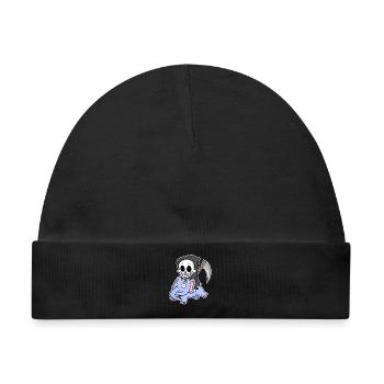 Sensenmann Elefant - Baby Premium Organic Mütze - Schwarz - Vorne