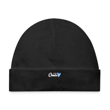 Oma Geschenk - Du wirst Oma - werdende Oma - Baby Premium Organic Mütze - Schwarz - Vorne