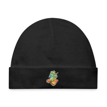 Bücher Drache Drachen - Baby Premium Organic Mütze - Schwarz - Vorne