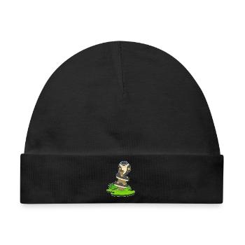 Schlange Vase - Baby Premium Organic Mütze - Schwarz - Vorne