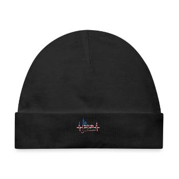 San Francisco Skyline Herzschlag Kalifornien USA - Baby Premium Organic Mütze - Schwarz - Vorne