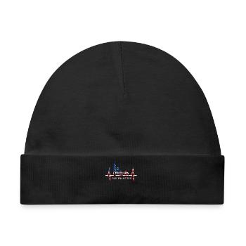 San Francisco Skyline Herzschlag Kalifornien USA - Baby Premium Organic Mütze - Schwarz - Vorne
