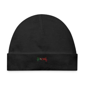 Porto Skyline Herzschlag Portugal Herz Love Porto - Baby Premium Organic Mütze - Schwarz - Vorne
