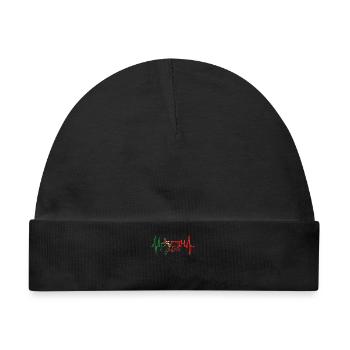 Porto Skyline Herzschlag Portugal Herz Love Porto - Baby Premium Organic Mütze - Schwarz - Vorne