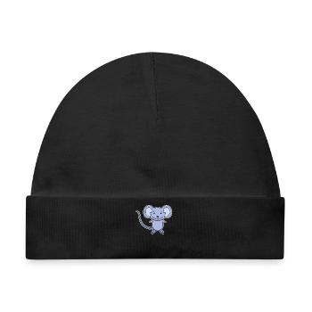 Maus Cartoon - Baby Premium Organic Mütze - Schwarz - Vorne