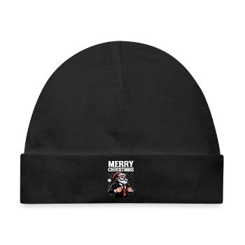 Merry Christmas Chef Wichtel Weihnachts Gnome - Baby Premium Organic Mütze - Schwarz - Vorne
