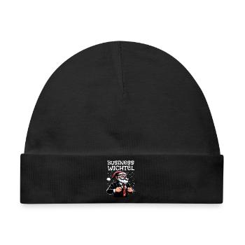 Business Wichtel Weihnachts Gnome - Baby Premium Organic Mütze - Schwarz - Vorne