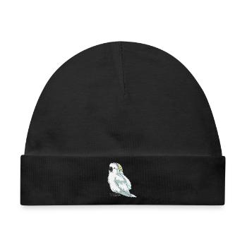 Papagei Braut Schleier Hochzeit - Baby Premium Organic Mütze - Schwarz - Vorne