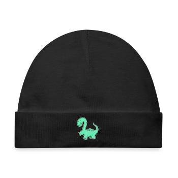Dino - Baby Premium Organic Mütze - Schwarz - Vorne