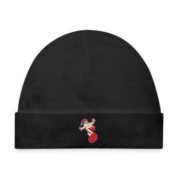 Surfer Weihnachtsmann - Baby Premium Organic Mütze - Schwarz - Vorne
