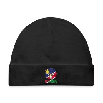 Namibia Afrika Souvenir - Baby Premium Organic Mütze - Schwarz - Vorne