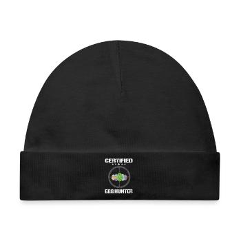 Certified Egg Hunter - Baby Premium Organic Mütze - Schwarz - Vorne