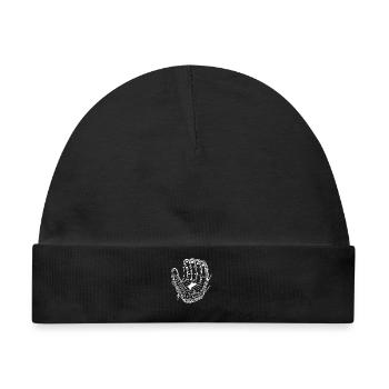 Baseball Handschuh - Baby Premium Organic Mütze - Schwarz - Vorne