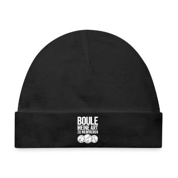 Boule ist meine Superkraft! Bouler Boulespieler - Baby Premium Organic Mütze - Schwarz - Vorne