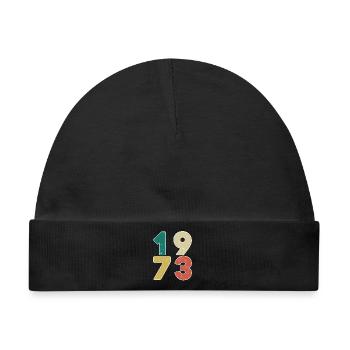 1973 - Jahrgang 1973 - Baujahr 1973 - Baby Premium Organic Mütze - Schwarz - Vorne