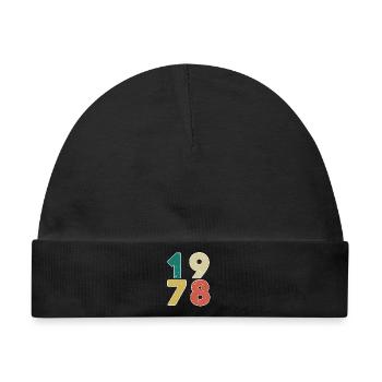1978 - Jahrgang 1978 - Baujahr 1978 - Baby Premium Organic Mütze - Schwarz - Vorne