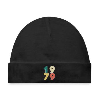 1979 - Jahrgang 1979 - Baujahr 1979 - Baby Premium Organic Mütze - Schwarz - Vorne
