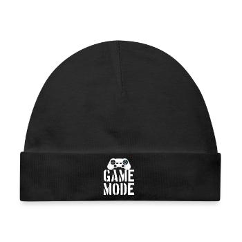 Game Mode - Baby Premium Organic Mütze - Schwarz - Vorne