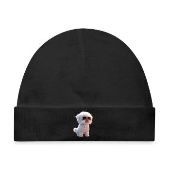 Malteser Kleiner Maltese Hund Liebe Süße Malteser - Baby Premium Organic Mütze - Schwarz - Vorne