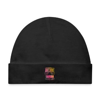Sarah Sarah Sarah - Baby Premium Organic Mütze - Schwarz - Vorne