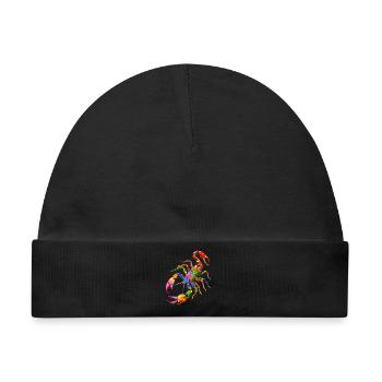 Skorpion Spinnentiere Scorpion Lustige Skorpione - Baby Premium Organic Mütze - Schwarz - Vorne