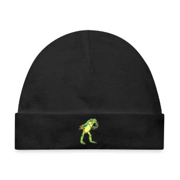Frosch Schiedsrichter Pfeife - Baby Premium Organic Mütze - Schwarz - Vorne