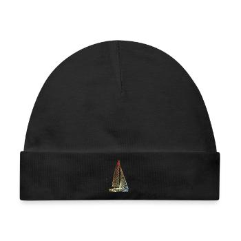 Vintage Segelboot - Baby Premium Organic Mütze - Schwarz - Vorne